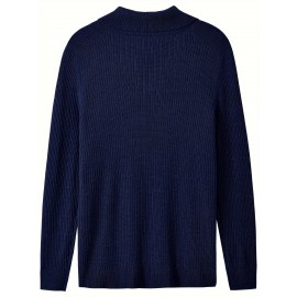 Vintage Men's Shawl Collar Sweater Casual Loose Knit Pullover