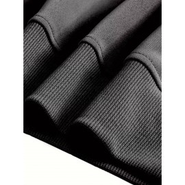 Men'S Custom Photo/Text Printed Fleece Hoodie - Personalized Photo/Text, Breathable Fleece Sweater, Large Size Vintage Style Crew Neck Long Sleeve, Loose Fit for Christmas Gifts, Team Uniforms & Casual Wear, Custom Photo/Text Printing