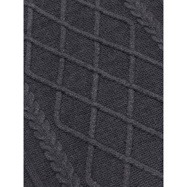 Men'S Shawl Collar Sweaters V-Neck Relaxed Fit Cable Pullovers, Plus Size