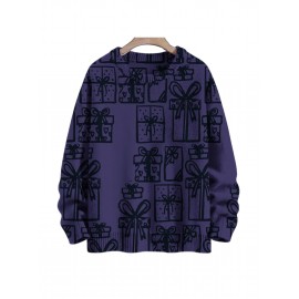 Men'S Winter Coat & T-Shirt - Long Sleeve Round Neck Thermal Base Layer, Olive Green with All-Over Print, Regular Fit Casual & Formal Wear, Warm Layering Top for Cold Weather, Versatile Everyday & Formal Outfits, Durable & Comfortable Men'S Fashion