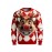 Men'S & Women'S Ugly Christmas Sweater - Reindeer Face & Snowflake Design, Soft Thermal Winter Pullover, Red & Holiday Sweater for Christmas Party Outfits, Plus Size