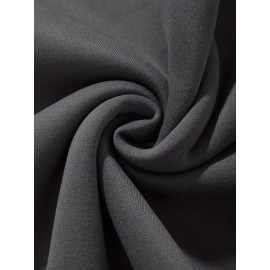 Men'S Loose Fit Sweatshirt - White Pullover with Minimalist Graphic, Soft Polyester Long Sleeve Shirt for Everyday & Formal Wear, Machine Washable Winter Sweater for Men, Sweater, Casual Wear, Korean Fashion, Durable Construction, Printed Top, Streetwear Lovers, PLUS SIZE