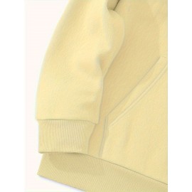 Men's Casual Hooded Sweater with Logo & 1985 Print - Oversized Brown Hoodie, Loose Fit Long Sleeve Pullover, Vintage Lettering, Machine Washable for Spring/Fall Layering (No Transparency), PLUS SIZE