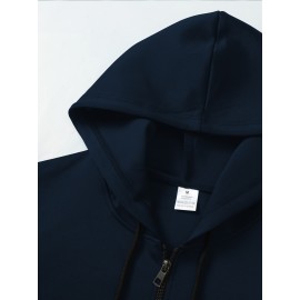 Men'S Plus Size Hooded Jacket - Navy Blue with Germany Deutschland Text, Zip-Up Front Closure, All-Season Casual Coat for Everyday & Formal Events, Lightweight Outerwear (Size Larger than Regular Fit), Versatile Layering, Modern Menswear, Durable Fabric, Stylish Coat, Urban Style, Layering Piece, Trendy Menswear, Highquality Stitching, Big And Tall Men, PLUS SIZE, Seasonal Fashion, Plus Size Men, ' Fashion Classy jacket, formal jacket men plus size talllageHeavy Jacket warmer mens