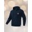 Men'S Plus Size Hooded Jacket - Swiss Alps Mountain Graphic Zip-Up Coat, All-Season Casual Outerwear with Full-Zip Closure, Navy Blue Hoodie for Travel, Hiking & Casual Attire - Swiss Flag Design, Hiking Gear, Durable Fabric, PLUS SIZE
