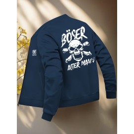 Men'S Plus-Size Casual Stylish Print Pocket Jacket, Plus Size