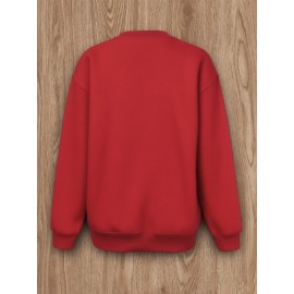 Custom Men'S Personalized Photo/Text/Logo Sweater - Add Your Own Design, 100% Crew Neck Pullover, Machine Washable, Loose Fit Casual Sweater with Custom Front & Back Printing - Ideal Gift for Birthdays, Corporate Branding, Promotional Events - Red/B