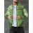 Men'S Oversized 3D Faux Denim Jacket with Full-Zip Closure, Stand Collar & Practical Pockets - Machine Washable Casual Bomber Coat for Autumn/Winter, Plus Size