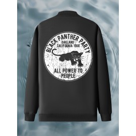 Men's Large Size Casual Fashion Printed Pocket Jacket