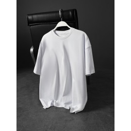 Plus Size Men'S Short Sleeve T-Shirt with Street Style, Vintage Distressed Murphy'S Law Slogan 