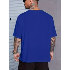 Men's Trendy Comfy T-Shirt - Cartoon Squirrel Print, Plus Size, Stretchy, Soft, Breathable for Summer Casual Wear