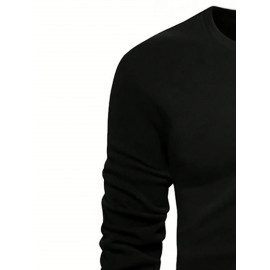 2pcs Men's Heavyweight 95% Polyester/5% Spandex Oversized Long Sleeve T-Shirt Set - Soft Stretch Round Neck Casual Layering Shirts in Green & Grey, Solid Color Winter Warmth, Comfortable Casual Attire, Plus Size Available (Machine Washable) - Ideal for Fall & Winter Layering Essentials (Casual & Formal Outfits) - Versatile Matching Outfits for Men, Relaxed Fit, Durable & Easy Care, Long Sleeve T Shirts for Men, Mens Plus Size T Shirt, Printed T Shirts for Men, PLUS SIZE