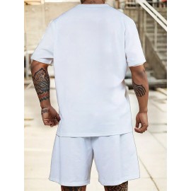 4pcs Men'S Plus Size Casual T-Shirts - Soft Polyester-Spandex Blend, Breathable & Comfortable, Solid Color Short Sleeve Round Neck Tees for Casual Attire, Back-to-School Essentials, 95% Polyester 5% Spandex, Regular Fit, Versatile Clothing, Minimalist Design, Stretchy Fabric, Everyday Essentials, Simple Style, Durable Construction, Basic Tee, College Students, PLUS SIZE, Soft Tee, Casual Shirt, Minimalist Clothing, Durable Fiber, Sporty Tee, Oversized Tee, Active Lifestyle, Versatile
