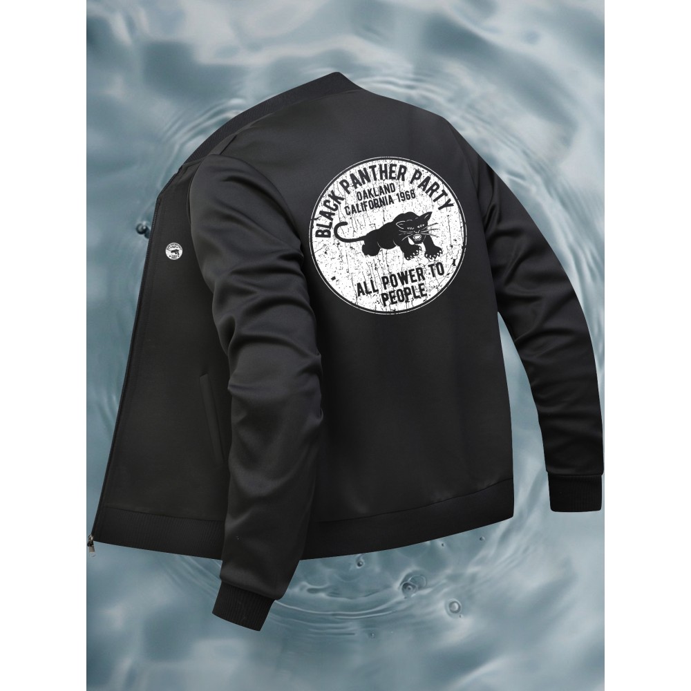 Men's Large Size Casual Fashion Printed Pocket Jacket