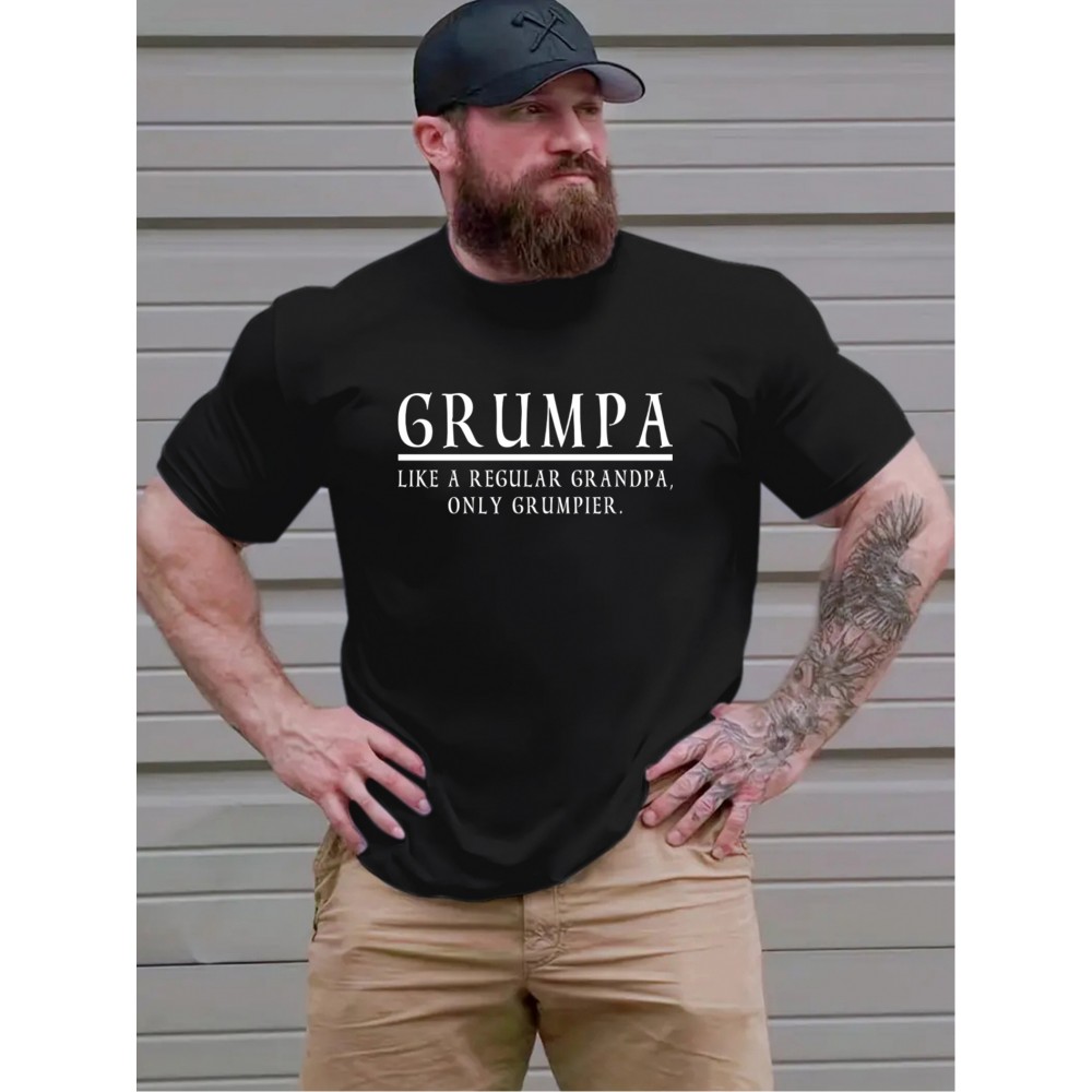 Funny Grandpa Saying T-Shirt - Plus Size Men's Heavyweight Tee with 