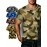 4pcs Men's Camouflage Tactical T-Shirts - Breathable Polyester Camo Tees with Multi-Color (Green/Brown/Black/Blue) Camo Prints, Crew Neck Short Sleeve Shirts for Hunting, Outdoor Activities, Casual & Formal Events - All-Season Layering Essential for Men - Ideal for,, Camping, Casual Attire - Machine Washable & Durable Construction, PLUS SIZE