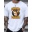 Men's Trendy Comfy T-Shirt - Cartoon Squirrel Print, Plus Size, Stretchy, Soft, Breathable for Summer Casual Wear