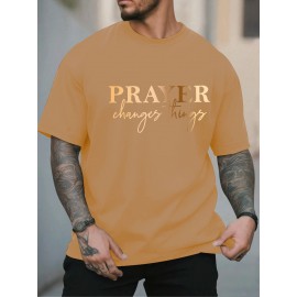 Men's Oversized Big & Tall Light Grey T-Shirt with Inspirational 